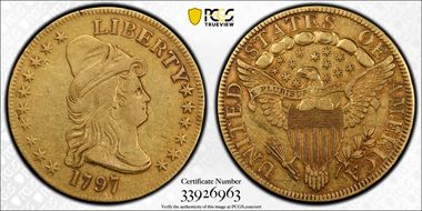 1797 $10 Large Eagle VF25