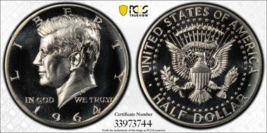 1964 50C Accented Hair PR67