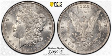 1883-O $1 MS62