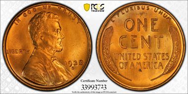 1938-D 1C MS66RD