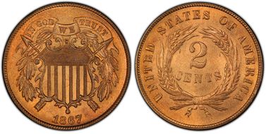 1867 2C MS66RD