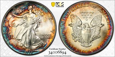 1986 $1 Silver Eagle MS66