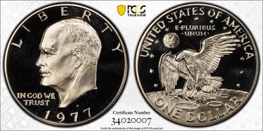 1977-S $1 PR70DCAM