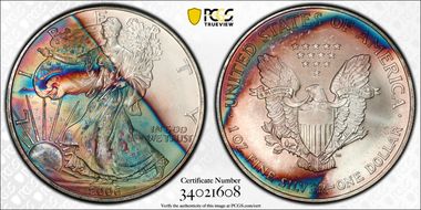 2006 $1 Silver Eagle MS66