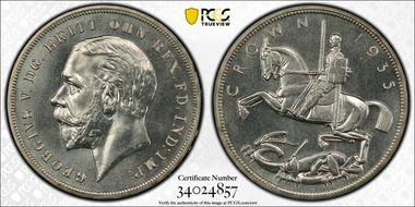 1935 Crown S-4049 .500 Silver SP65