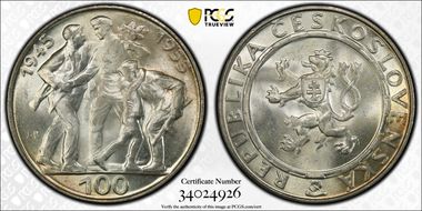 1955 100 Kor Liberation MS64