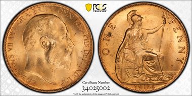 1905 1D S-3990 MS65RD