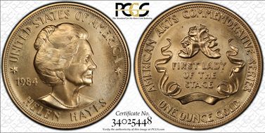 1984 AV Medal Helen Hayes MS68