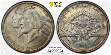 1939-S 50C Arkansas MS66+