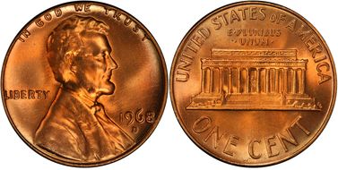 1968-D 1C MS67+ RD
