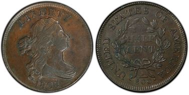 1803 1/2C C-4 AU55+ BN