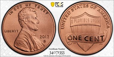 2017-S 1C Shield Enhanced Unc Set First Strike SP70RD