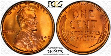 1940-S 1C MS67+ RD