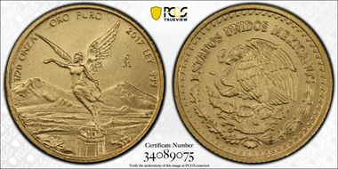 2017-Mo 1/20 oz Libertad Gold MS69