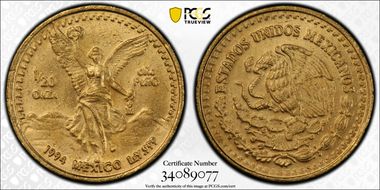 1994-Mo 1/20 oz Libertad Gold MS64