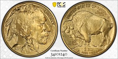 2016 $50 Am. Buffalo 10th Anniv.  .9999 Fine Gold MS69