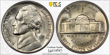 1942-P 5C Silver MS67FS