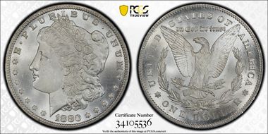 1880/79-CC $1 Reverse of 1878 MS66+