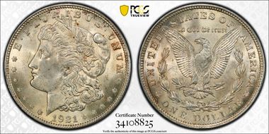1921 $1 Morgan MS64