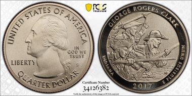 2017-S 25C George Rogers Clark NP Enhanced Unc Set First Strike SP70