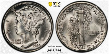 1944-S 10C MS66FB
