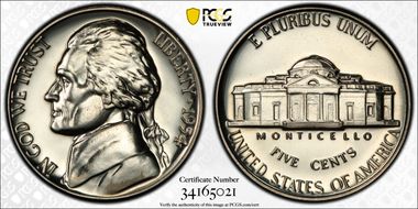 1954 5C Re-Engraved Obv Design FS-401 PR68