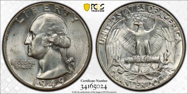 1949-D/D 25C RPM FS-501 MS64