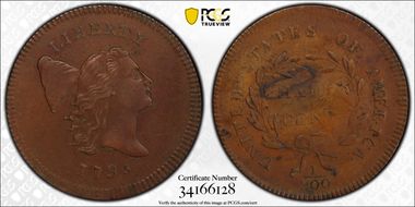 1795 1/2C C-5a AU58BN