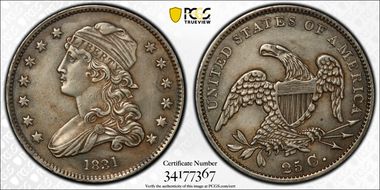 1831 25C B-5, Large Letters N1