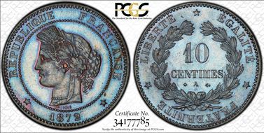 1872-A 10C Gad-265a F-135 MS64BN