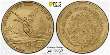 2017-Mo 1/4 oz Libertad Gold MS69