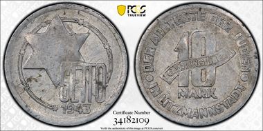 1943 10 Mk Lodz Ghetto Al AU53