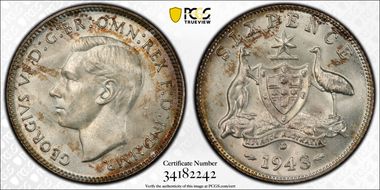 1943-D 6D KM-38  Ag MS66