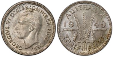 1949(m) 3D KM-44  Ag MS65+