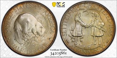 1936 50C Albany MS66