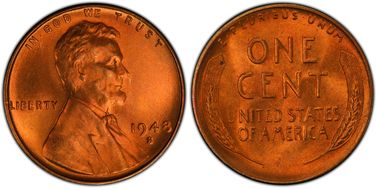 1948-S 1C MS67+ RD