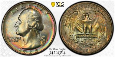 1968-D 25C MS68