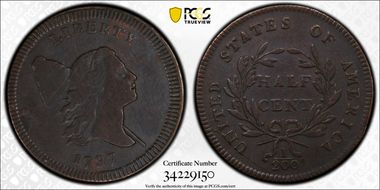 1797 1/2C C-2, PE, Centered Head VF35BN