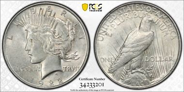 1922 $1 AU55
