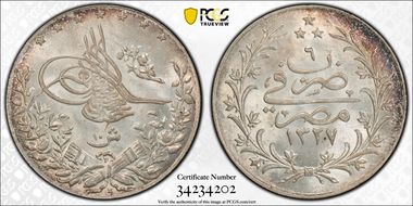 AH1327//6-H (1914) 10 Qsh KM-309 MS65+