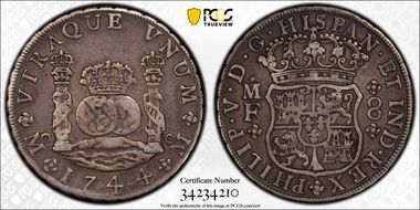 1744-Mo MF 8 R Yon-M8-44 Calico-1466 VF30