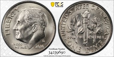 2010-D 10C Satin Finish SP69FB