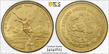 2013-Mo 1/10 oz Libertad Gold MS69