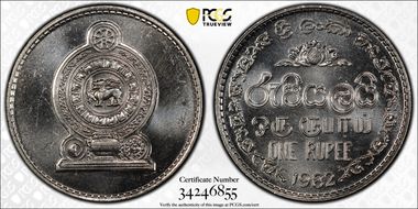 1982 Rupee KM-136.2 SP64