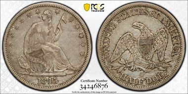 1845-O 50C WB-7, Large O XF45