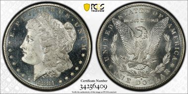 1881-S $1 MS67PL