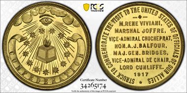 1917 Medal HK-437 MS65