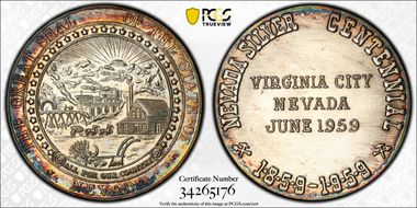 1959 SC$1 HK-552, Nevada Centennial MS63