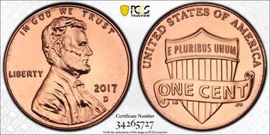 2017-D 1C Shield MS67RD