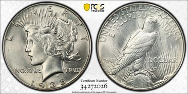 1935 $1 MS62